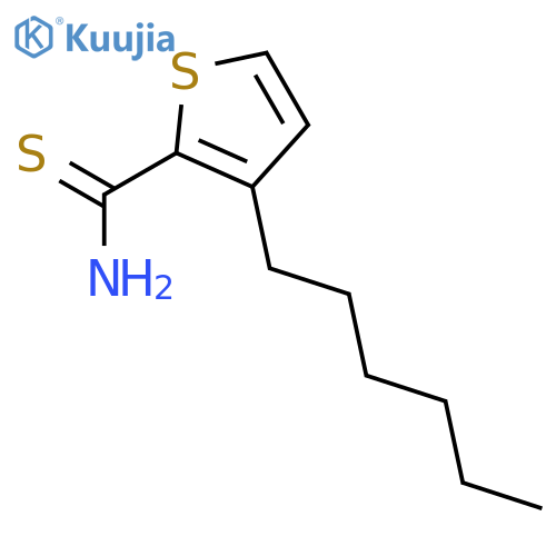 2-Thiophenecarbothioamide, 3-hexyl- structure