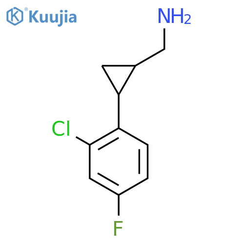 2-(2-chloro-4-fluorophenyl)cyclopropylmethanamine structure