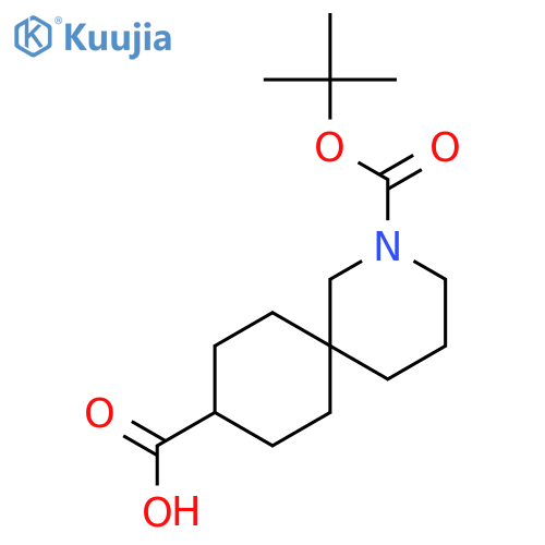 2-[(tert-butoxy)carbonyl]-2-azaspiro[5.5]undecane-9-carboxylic acid structure