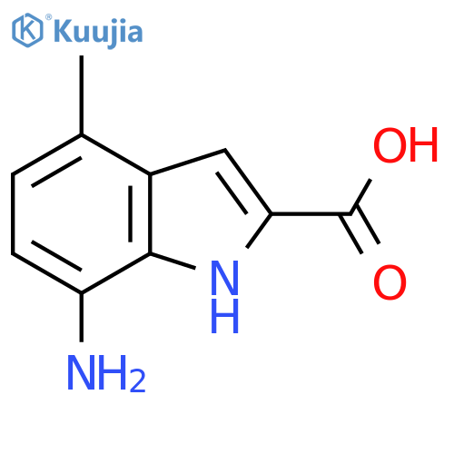 7-Amino-4-methyl-1H-indole-2-carboxylic acid structure