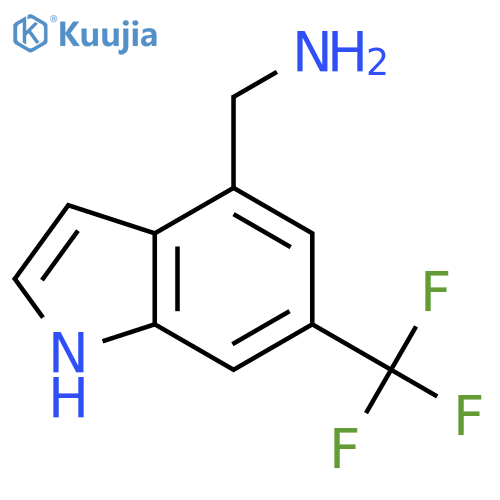 [6-(trifluoromethyl)-1H-indol-4-yl]methanamine structure