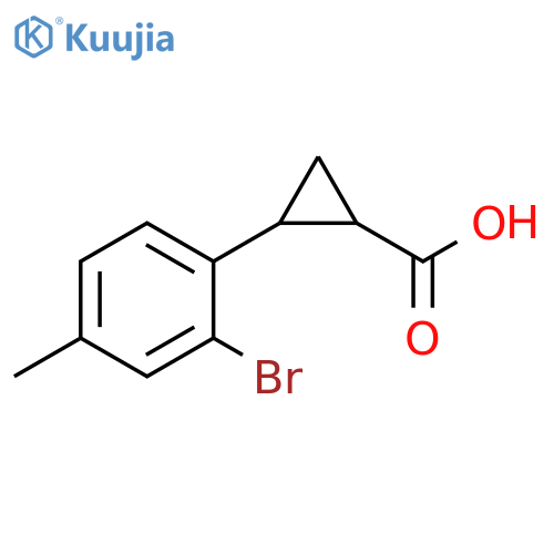 2-(2-bromo-4-methylphenyl)cyclopropane-1-carboxylic acid structure