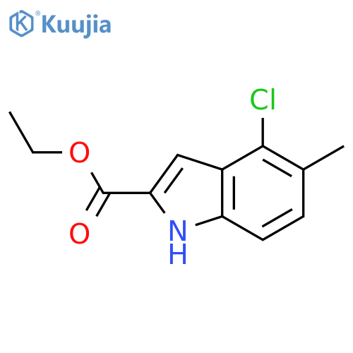 ETHYL 4-CHLORO-5-METHYL-1H-INDOLE-2-CARBOXYLATE structure