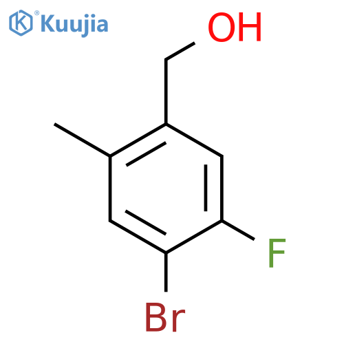 4-Bromo-5-fluoro-2-methylbenzyl alcohol structure