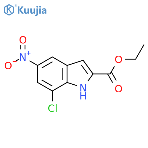 ethyl 7-chloro-5-nitro-1H-indole-2-carboxylate structure
