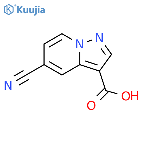 5-cyanopyrazolo1,5-apyridine-3-carboxylic acid structure