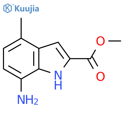 Methyl 7-amino-4-methyl-1H-indole-2-carboxylate structure