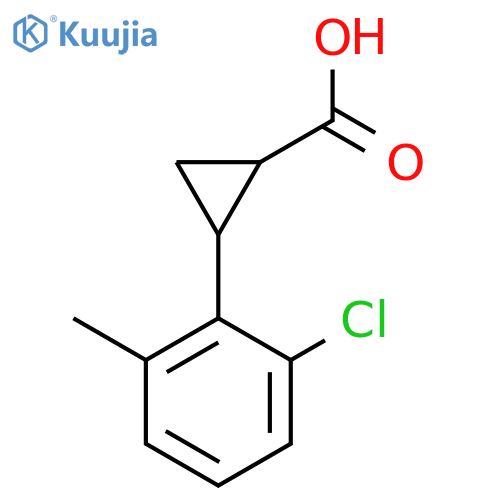 2-(2-chloro-6-methylphenyl)cyclopropane-1-carboxylic acid structure