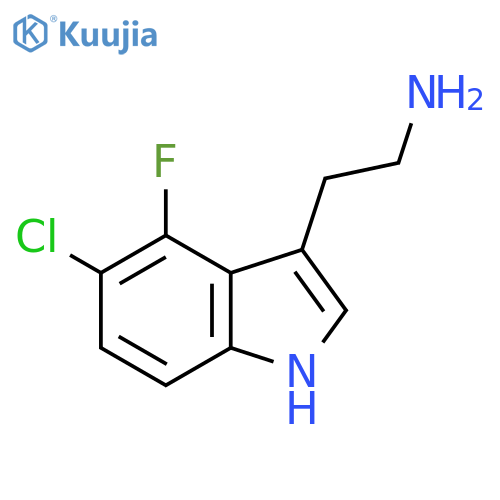 2-(5-chloro-4-fluoro-1H-indol-3-yl)ethan-1-amine structure