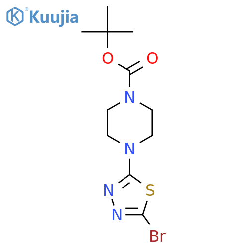 tert-Butyl 4-(5-bromo-1,3,4-thiadiazol-2-yl)piperazine-1-carboxylate structure