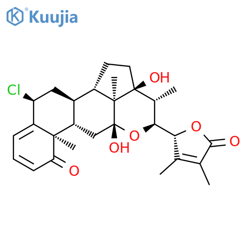 (6alpha,12beta,22S,23R)-6-chloro-12,17-dihydroxy-12,22:23,26-diepoxyergosta-2,4,24-triene-1,26-dionato structure
