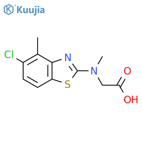N-(5-Chloro-4-methyl-1,3-benzothiazol-2-yl)-N-methylglycine structure