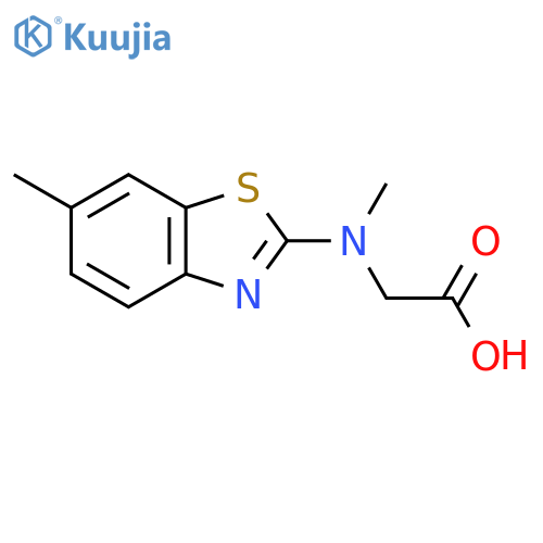 N-Methyl-N-(6-methyl-1,3-benzothiazol-2-yl)glycine structure