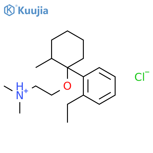 2-{[1-(2-ethylphenyl)-2-methylcyclohexyl]oxy}-N,N-dimethylethanaminium chloride structure