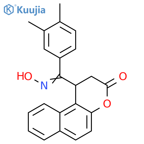 3H-Naphtho[2,1-b]pyran-3-one,1-[(3,4-dimethylphenyl)(hydroxyimino)methyl]-1,2-dihydro- structure