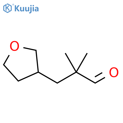 2,2-dimethyl-3-(oxolan-3-yl)propanal structure