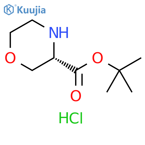 tert-butyl (3S)-morpholine-3-carboxylate;hydrochloride structure