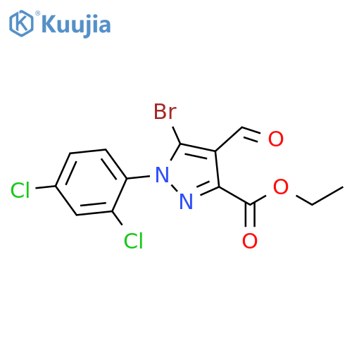 Ethyl 5-bromo-1-(2,4-dichlorophenyl)-4-formyl-1h-pyrazole-3-carboxylate structure
