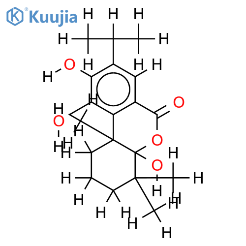 5alpha,11,12-trihydroxy-6-oxa-abieta-8,11,13-trien-7-one structure