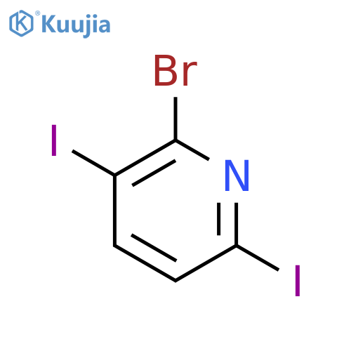 2-bromo-3,6-diiodopyridine structure