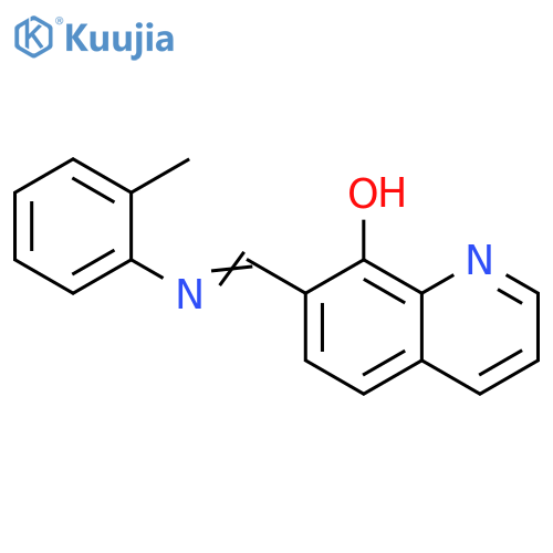 8-Quinolinol, 7-[[(2-methylphenyl)imino]methyl]- structure