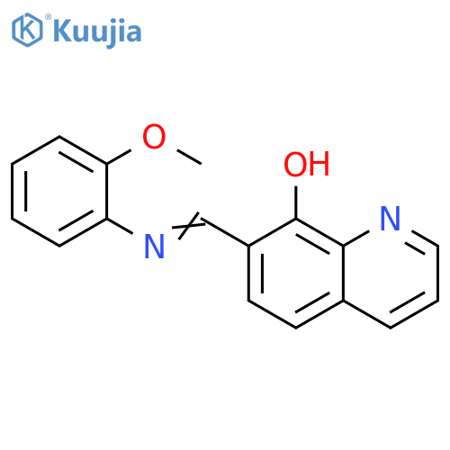 8-Quinolinol, 7-[[(2-methoxyphenyl)imino]methyl]- structure