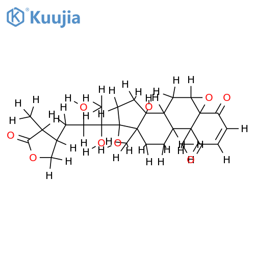 (20S,22R,24S,25R)-5beta,6beta-epoxy-14alpha,17beta,20,22-tetrahydroxy-1,4-dioxoergosta-2-en-26,28-olide structure