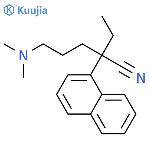 5-(dimethylamino)-2-ethyl-2-(naphthalen-1-yl)pentanenitrile structure
