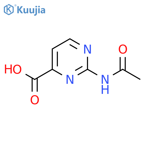 2-Acetamidopyrimidine-4-carboxylic acid structure