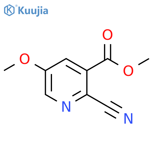 2-Cyano-5-methoxy-3-pyridinecarboxylic acid methyl ester structure