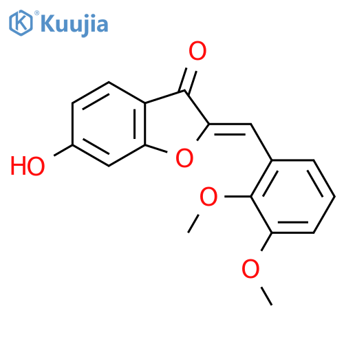 (2Z)-2-[(2,3-dimethoxyphenyl)methylidene]-6-hydroxy-2,3-dihydro-1-benzofuran-3-one structure