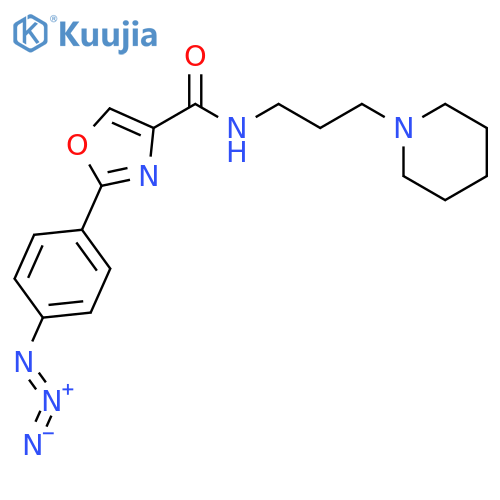 4-Oxazolecarboxamide, 2-(4-azidophenyl)-N-[3-(1-piperidinyl)propyl]- structure