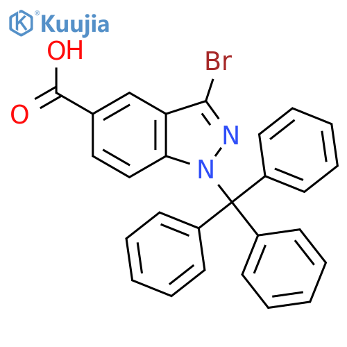 3-Bromo-1-trityl-1H-indazole-5-carboxylic acid structure