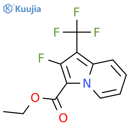 3-Indolizinecarboxylic acid, 2-fluoro-1-(trifluoromethyl)-, ethyl ester structure