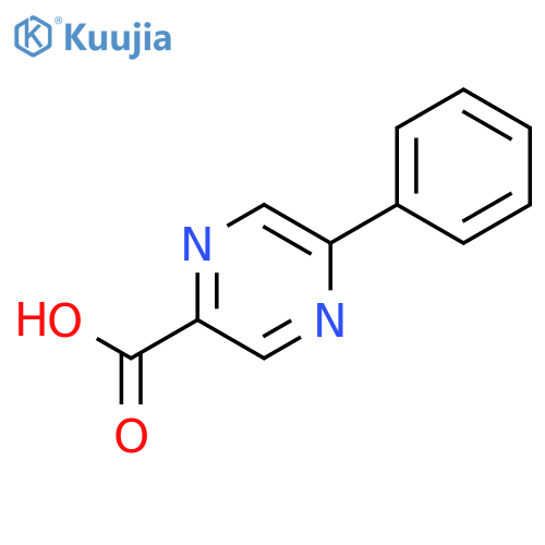 5-phenylpyrazine-2-carboxylic acid structure