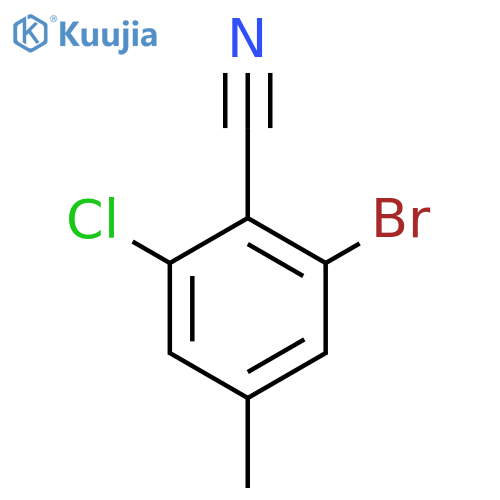 2-Bromo-6-chloro-4-methylbenzonitrile structure