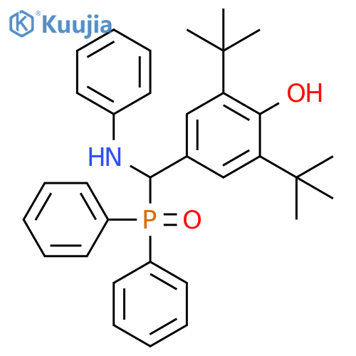 Phenol,2,6-bis(1,1-dimethylethyl)-4-[(diphenylphosphinyl)(phenylamino)methyl]- structure