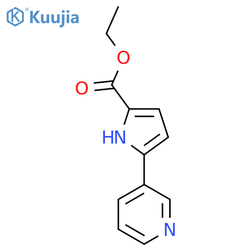 Ethyl 5-(3-pyridinyl)-1H-pyrrole-2-carboxylate structure