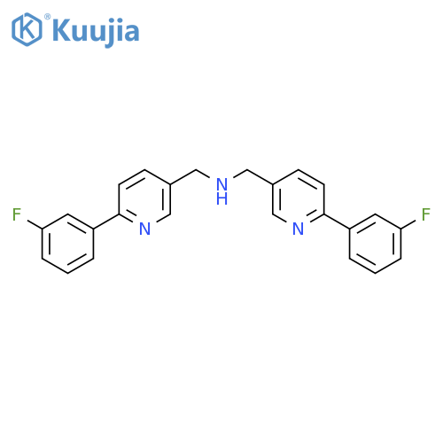 [6-(3-Fluorophenyl)-3-pyridinyl]-N-{[6-(3-fluorophenyl)-3-pyridinyl]methyl}methanamine structure