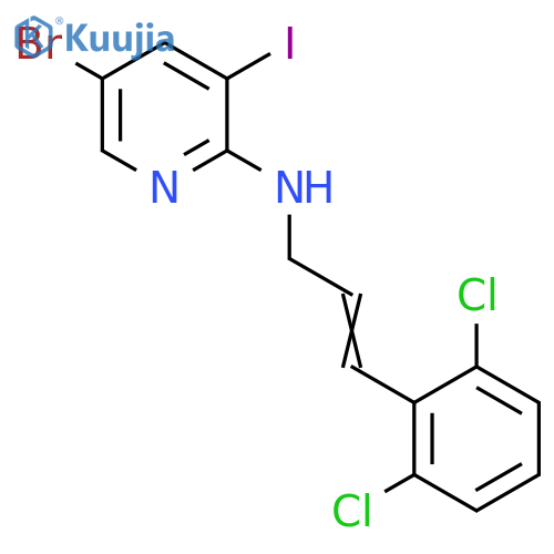 5-Bromo-N-(E)-3-(2,6-dichlorophenyl)-2-propenyl-3-iodo-2-pyridinamine structure