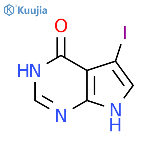 5-Iodo-3,7-dihydro-pyrrolo2,3-dpyrimidin-4-one structure