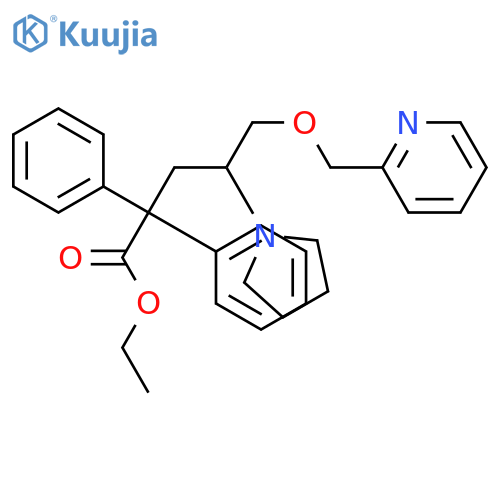 ethyl 2,2-diphenyl-5-(pyridin-2-ylmethoxy)-4-(pyrrolidin-1-yl)pentanoate structure