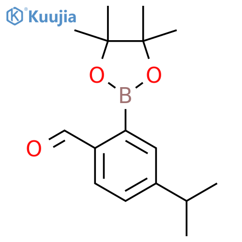 4-Isopropyl-2-(4,4,5,5-tetramethyl-1,3,2-dioxaborolan-2-yl)benzaldehyde structure