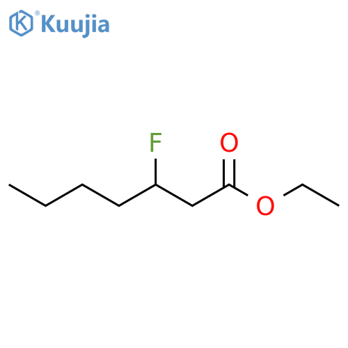 Heptanoic acid, 3-fluoro-, ethyl ester structure