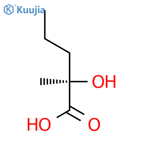 Pentanoic acid, 2-hydroxy-2-methyl-, (2R)- structure
