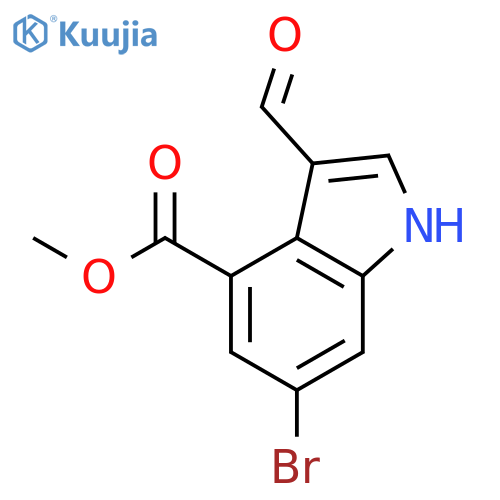Methyl 6-bromo-3-formyl-1H-indole-4-carboxylate structure