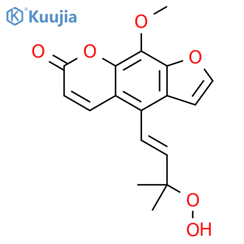 7H-Furo[3,2-g][1]benzopyran-7-one, 4-(3-hydroperoxy-3-methyl-1-butenyl)-9-methoxy-, (E)- (9CI) structure