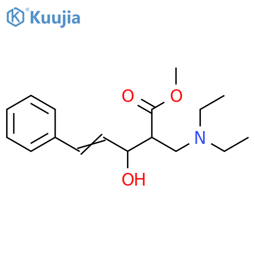 4-Pentenoic acid, 2-[(diethylamino)methyl]-3-hydroxy-5-phenyl-, methylester structure