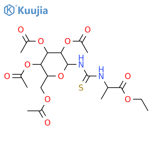 L-Alanine, N-[[(2,3,4,6-tetra-O-acetyl-β-D-glucopyranosyl)amino]thioxomethyl]-, ethyl ester structure