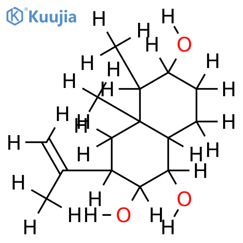3alpha,8alpha-dihydroxy-7beta,10alpha-H-eremophil-11(13)-ene structure